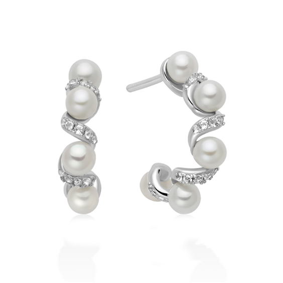 Earrings Miluna Woman in Silver Perla PER2862 - PER2862